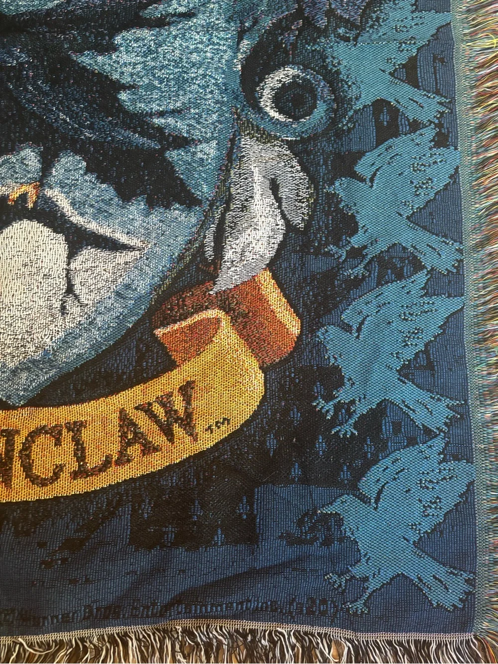 Harry Potter Ravenclaw Crest Woven Tapestry Throw Blanket Witchy Academia Boho